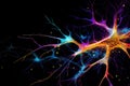 Neuronal learning, 3d neurons, neural brain cognitive abilities, Neurons in the brain fire in synchrony, deep concentration focus