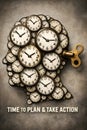 Human Mind Built From Clocks Symbolizing Planning Time Management And Strategic Thinking Royalty Free Stock Photo