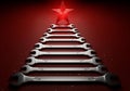 AI generated. Industrial Christmas Tree with Wrenches and Star Royalty Free Stock Photo