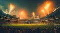 AI Generated Cricket Frenzy Intense Moments in a Packed Stadium