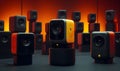 AI-Generated Cube Camera Array Royalty Free Stock Photo