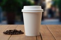 Ai generated cup of freshly brewed black coffee in stylish plain eco-cups.