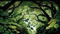 Earth\'s Verdant Canopy: A 3D Artistic Rendition, Made with Generative AI