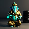 AI generated 3D image of Lord Ganesha's idol