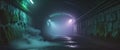 Dark and eerie tunnel area evoking a sense of mystery and intrigue in a hypnotic abstract setting.