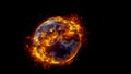 ( Ai generated )Depiction of the Earth on fire, Total warming of planet Earth, Global catastrophe conceptinferno,