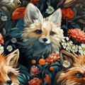 seamless pattern comic book the animal illustrations with their signature artistic flair by AI generated