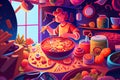 Vibrant Chef in Action, Preparing Nutritious Meal, Made with Generative AI