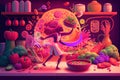 Vibrant Chef in Action, Preparing Nutritious Meal, Made with Generative AI