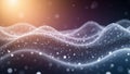 AI generated Ai generate Abstract Particle Wave Landscape with Soft Light Royalty Free Stock Photo