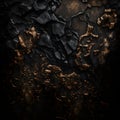 AI generated distressed black and gold surface with rust and patina Royalty Free Stock Photo