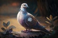AI generated dove bird representing the idea of speaking truthfully and kindly in Buddhism Royalty Free Stock Photo