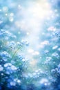 Dreamy Blue Wildflowers With Soft Light Bokeh And Peaceful Spring Atmosphere Royalty Free Stock Photo