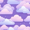 AI-generated Dreamy Pastel Clouds Seamless Pattern Sky Background Royalty Free Stock Photo