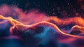 AI-generated Dynamic Luminous Particle Waves In Gradient Hues Royalty Free Stock Photo