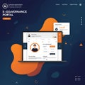 AI-generated e-governance portal interface concept. Featured is a responsive design Royalty Free Stock Photo