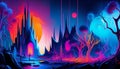 Electric Dreamscape, Salvador Dali Inspired, Made with Generative AI