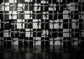 AI generated. Elegant Black and White Gift Boxes Checkerboard Background Royalty Free Stock Photo