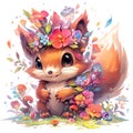 endearing image of a mischievous squirrel japanese cute manga style by AI generated