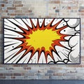 AI generated explosion in frame Royalty Free Stock Photo