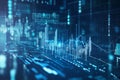 AI Generated Financial Data Visualization â Abstract Technology Background with Digital Charts Royalty Free Stock Photo