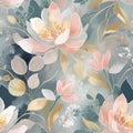 AI generated Firefly Imagine a watercolor-inspired floral pattern with a soft and romantic color palette