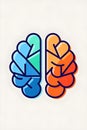 Balanced Human Brain Illustration Representing Logic And Creativity In Modern Flat Vector Style Royalty Free Stock Photo