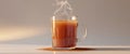 Focused image of mulled apple cider drink with space for text in autumn