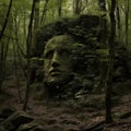 AI-Generated Forest Pareidolia Royalty Free Stock Photo