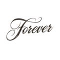 AI Generated Forever Calligraphy Word on Transparent Background Royalty Free Stock Photo