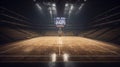 professional basketball arena with floodlights and lights Royalty Free Stock Photo