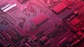 AI-generated Futuristic Circuit Board Macro - Digital Technology and Innovation Royalty Free Stock Photo