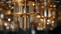modern quantum computer processor core in golden cryostat Royalty Free Stock Photo