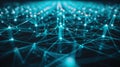 AI generated futuristic digital network background with glowing data connections Royalty Free Stock Photo