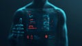 AI-generated Futuristic Medical Data Interface Humanoid Interaction Royalty Free Stock Photo