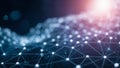 AI generated Ai generate Abstract Digital Network Background with Connected Nodes Royalty Free Stock Photo