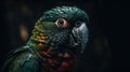 AI Generated. Generative AI. Realistic Parrot bird. Can be used for decoration. Graphic Art Illustration