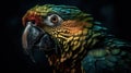 AI Generated. Generative AI. Realistic Parrot bird. Can be used for decoration. Graphic Art Illustration