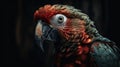 AI Generated. Generative AI. Realistic Parrot bird. Can be used for decoration. Graphic Art Illustration