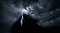Lightning Strike on Black Background Landscape Royalty Free Stock Photo