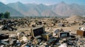 AI-Generated Gigantic Mountain of E-Waste