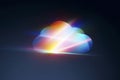 AI generated glowing cloud with prism light rays futuristic technology and cloud computing concept Royalty Free Stock Photo
