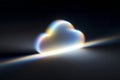 AI generated glowing cloud with prism light rays futuristic technology and cloud computing concept Royalty Free Stock Photo