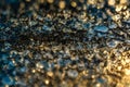 AI-generated golden and blue shiny texture for background