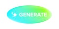 AI generated gradient neon button for artificial intelligence generate app vector design. Artificial intelligence Royalty Free Stock Photo