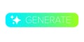 AI generated gradient neon button for artificial intelligence generate app vector design. Artificial intelligence Royalty Free Stock Photo