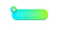 AI generated gradient neon button for artificial intelligence generate app vector design. Artificial intelligence Royalty Free Stock Photo
