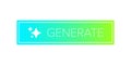AI generated gradient neon button for artificial intelligence generate app vector design. Artificial intelligence Royalty Free Stock Photo