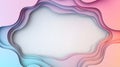 AI-generated Gradient Paper Cut Abstract Frame Royalty Free Stock Photo