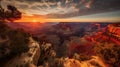 AI generated Grand Canyon near Las Gordo in the US at sunset